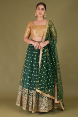 Forest  Green Lehenga Set4557 video